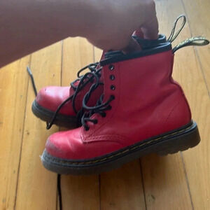 Red  Dr Martens boots